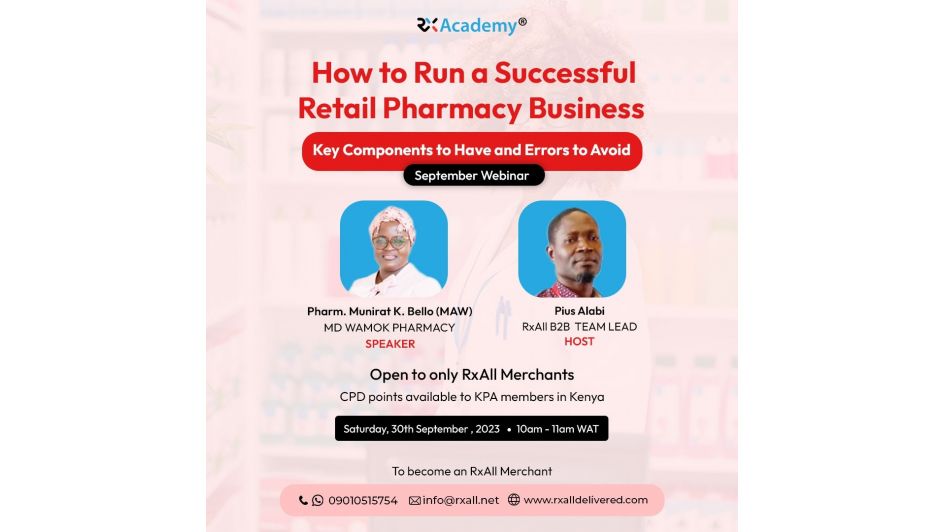 September 2023 RxAcademy Webinar-How To Run A Successful Retail Pharmacy Business