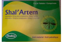 Shalina Shal'Artem(Artemether+lumefantrine) Tabs., (x24 Tabs)