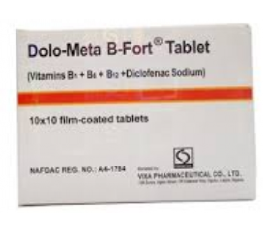 Vixa Pharma Dolo-Meta B-Forte Tab.,(10x10 Tabs) | Rxalldelivered.com