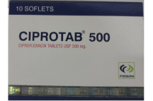 Fidson Ciprotab (Ciprofloxacin) Tabs., 500mg,x10 Tab