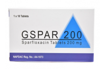 Greenlife GSPAR (Sparfloxacin) Tabs., 200mg. x10 Tabs.