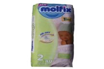 Molfix Air Dry Eco Pack Baby Diaper., Size 2 Mini,3-6kg(40pcs).