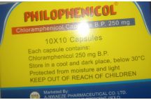 Philophenicol Chloramphenicol Caps., 250mg 10 x 10